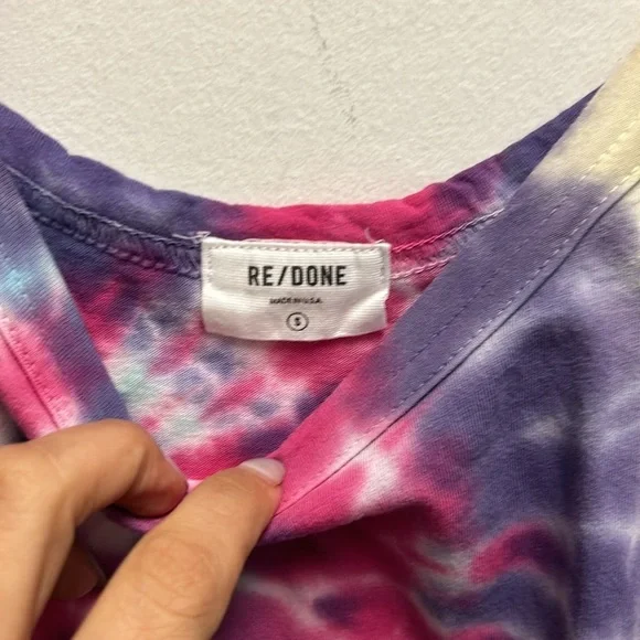 Re/done 90's tie dye tank top - Picture 4 of 5